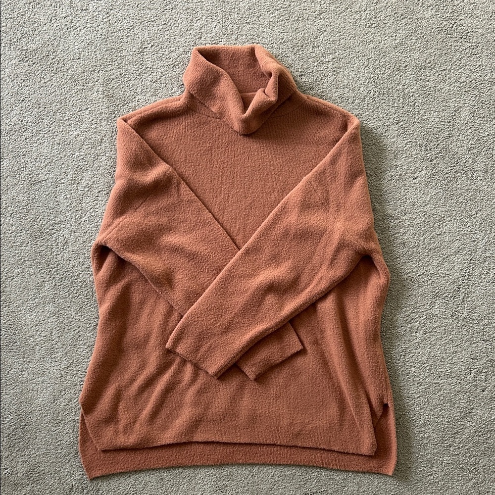 Cozy Rust Turtleneck Sweater